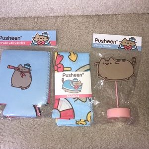 Pusheen 2-Pack Can Coolers, Bandana, Photo Holder